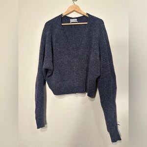 Urban Outfitters, Black knit deep V neck sweater